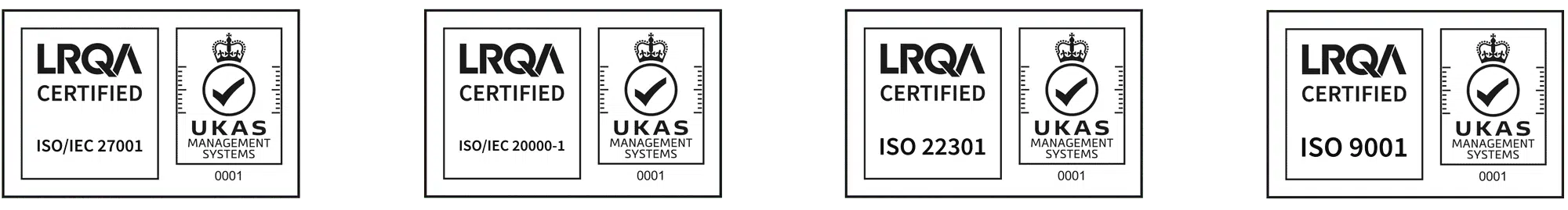 Acora ISO accreditations